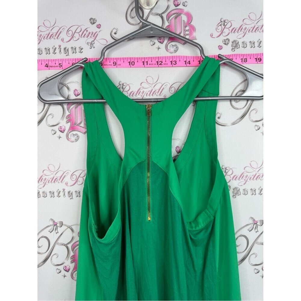 Express Green Racerback Tank with Zip Back - Picture 3 of 11